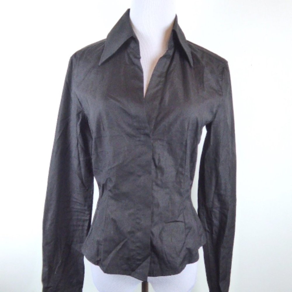 SPORTMAX MAX MARA black cotton SHIRT 8 I42